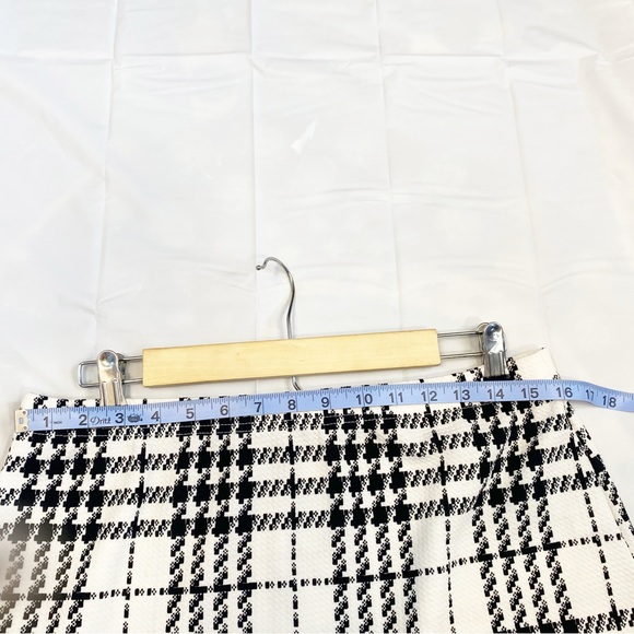 SHEIN Women’s 2XL Black & White Plaid Midi Pencil Skirt Stretch - Picture 2 of 5
